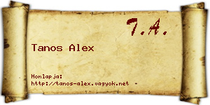 Tanos Alex névjegykártya