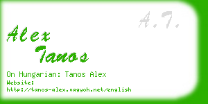 alex tanos business card